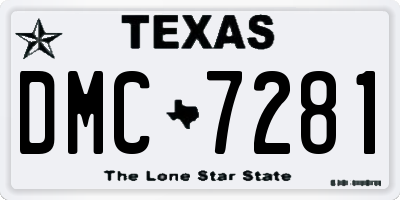 TX license plate DMC7281