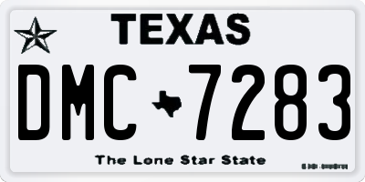 TX license plate DMC7283