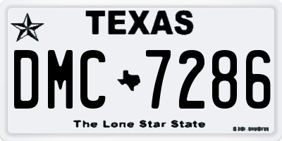 TX license plate DMC7286
