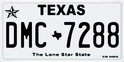 TX license plate DMC7288