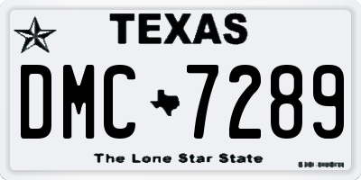 TX license plate DMC7289