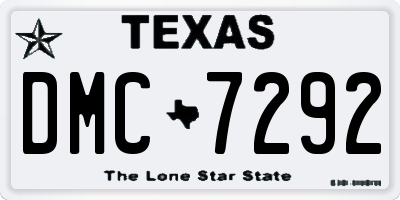 TX license plate DMC7292