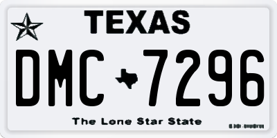 TX license plate DMC7296