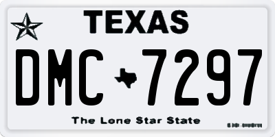 TX license plate DMC7297