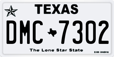 TX license plate DMC7302