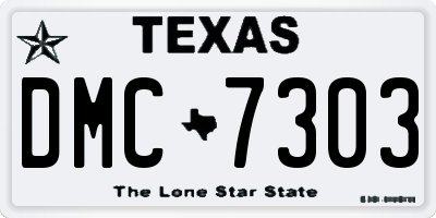 TX license plate DMC7303