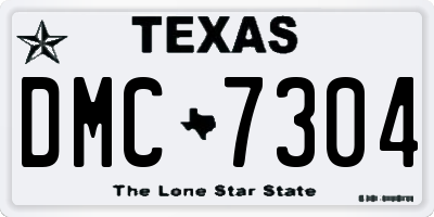 TX license plate DMC7304