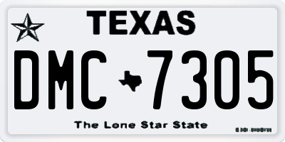 TX license plate DMC7305