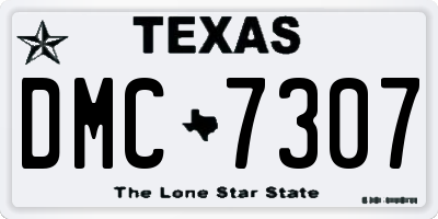TX license plate DMC7307