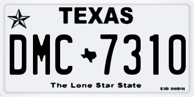 TX license plate DMC7310