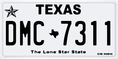 TX license plate DMC7311