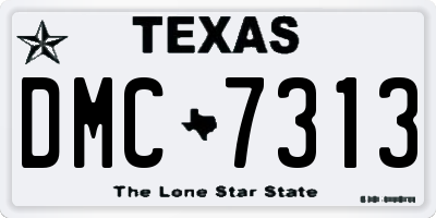TX license plate DMC7313