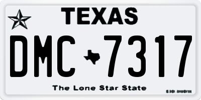 TX license plate DMC7317