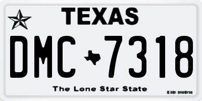TX license plate DMC7318