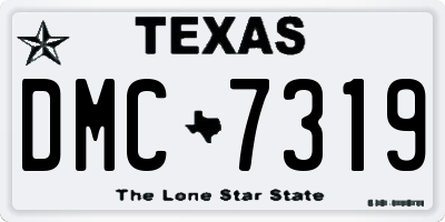 TX license plate DMC7319