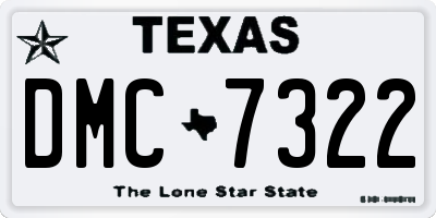 TX license plate DMC7322