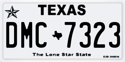 TX license plate DMC7323