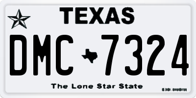 TX license plate DMC7324