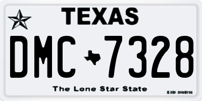 TX license plate DMC7328