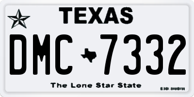 TX license plate DMC7332