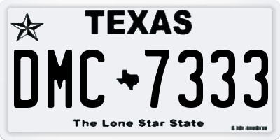 TX license plate DMC7333