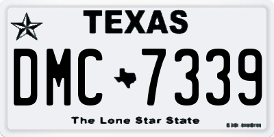 TX license plate DMC7339
