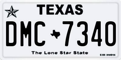 TX license plate DMC7340
