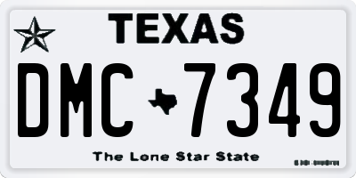 TX license plate DMC7349