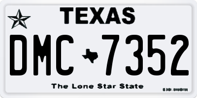 TX license plate DMC7352