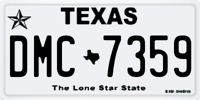 TX license plate DMC7359