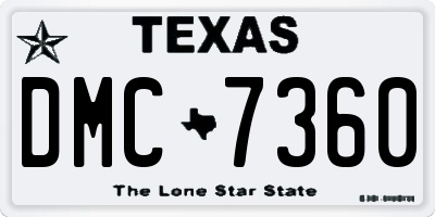 TX license plate DMC7360