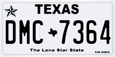 TX license plate DMC7364