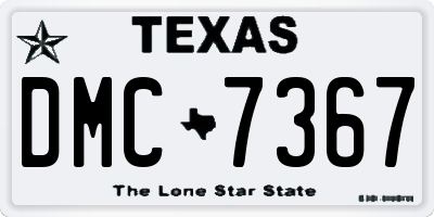 TX license plate DMC7367