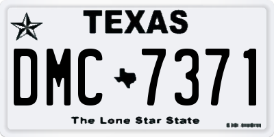 TX license plate DMC7371