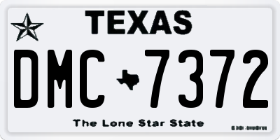 TX license plate DMC7372