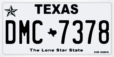 TX license plate DMC7378