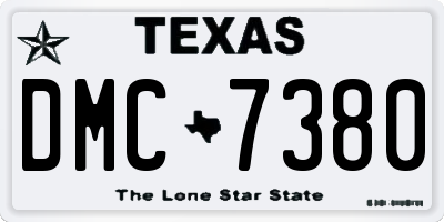 TX license plate DMC7380