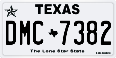 TX license plate DMC7382