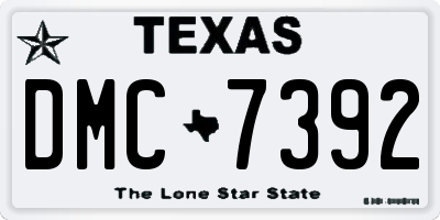 TX license plate DMC7392