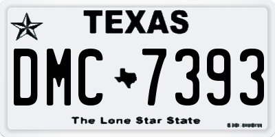 TX license plate DMC7393