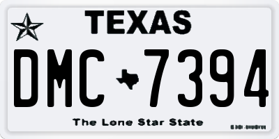 TX license plate DMC7394