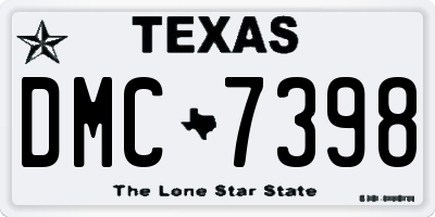 TX license plate DMC7398