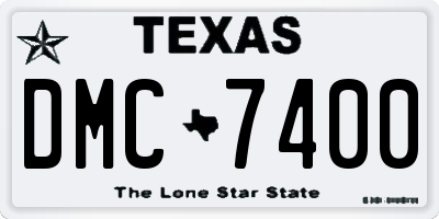 TX license plate DMC7400