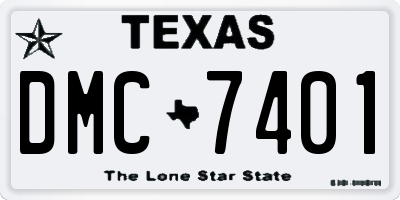 TX license plate DMC7401