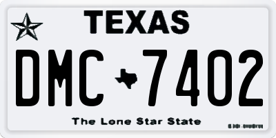 TX license plate DMC7402