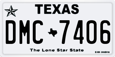 TX license plate DMC7406