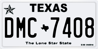 TX license plate DMC7408