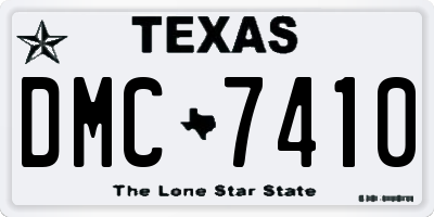 TX license plate DMC7410
