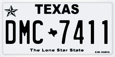 TX license plate DMC7411