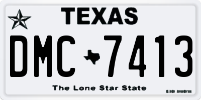 TX license plate DMC7413
